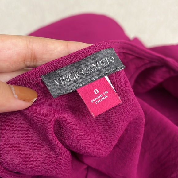 Vince Camuto Flutter Shoulder Crinkle Twill Dress - Picture 4 of 6